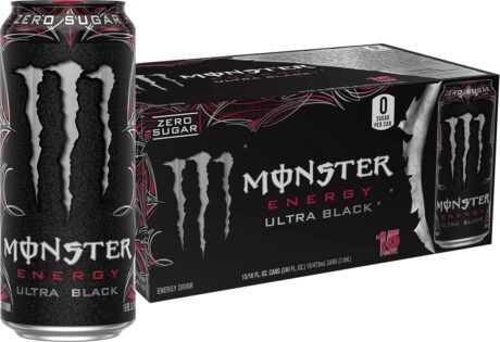 Clearance Sale - Monster Energy Ultra Black. Sugar Free Energy Drink. 16 Ounce (Pack of 15)